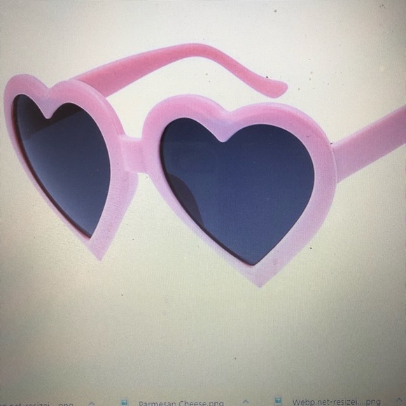 Heart shaped sunglasses red pink black white new - Picture 4 of 7